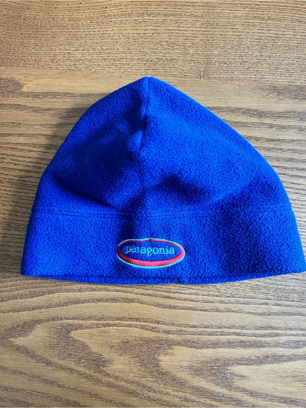 Patagonia Royal Blue Kids' Fleece Beanie with Logo Tag